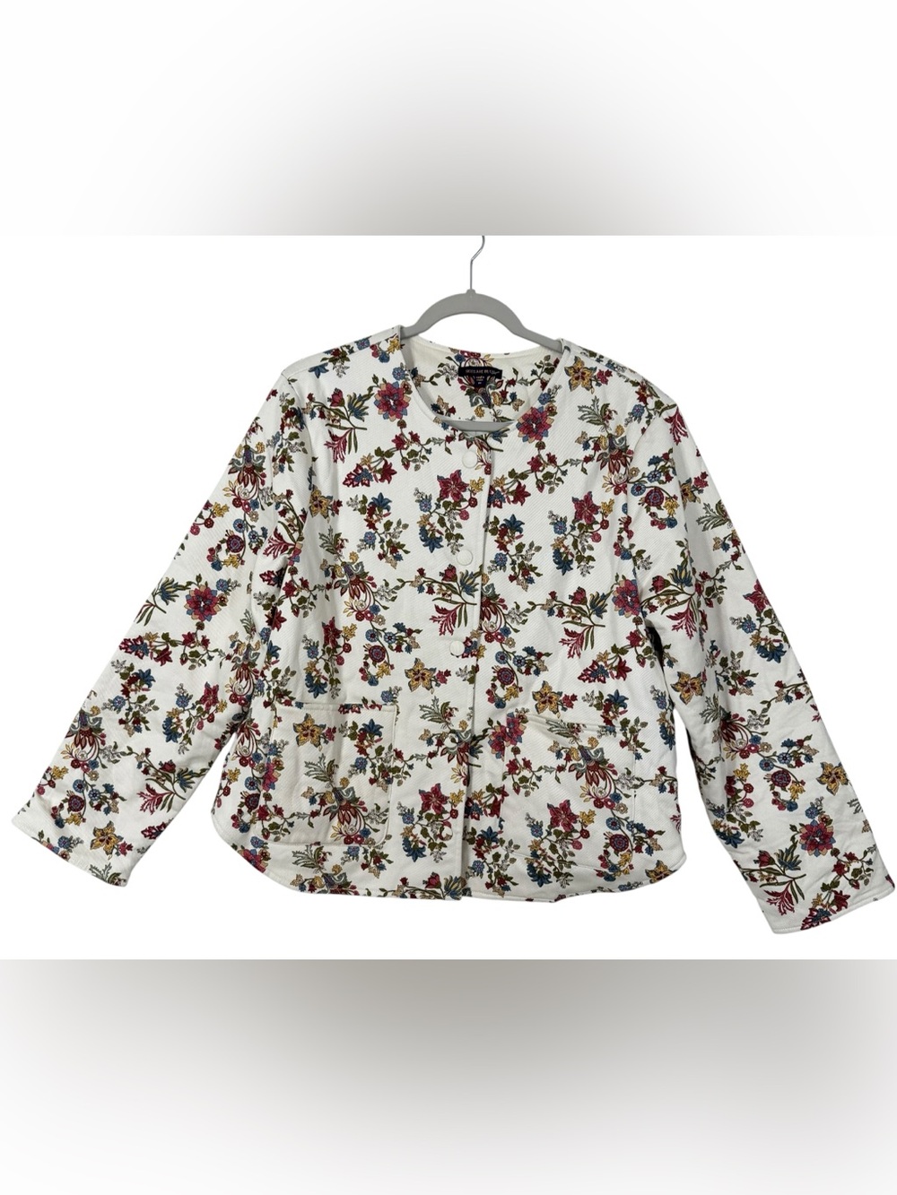 Skies Are Blue Quilted Floral Jacket NWT Size Medium